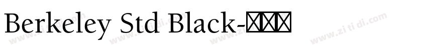 Berkeley Std Black字体转换